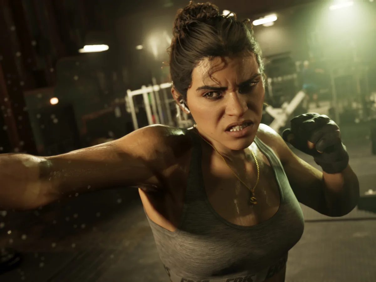 Lucia Caminos treinando boxe